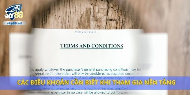 Các điều khoản cần biết khi tham gia nền tảng